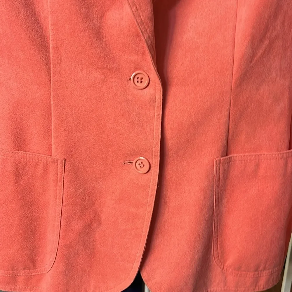 Gamut Women’s Salmon Suede Blazer Vintage Size 8